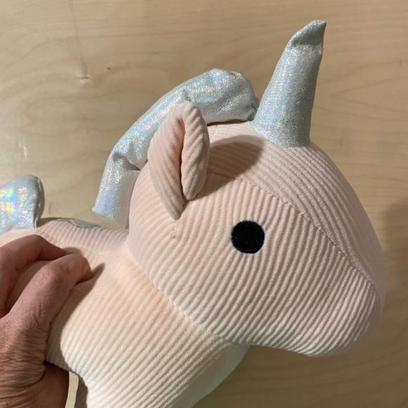 Plush Unicorn Toy - Pink and Silver (ID) - Picture 9 of 11